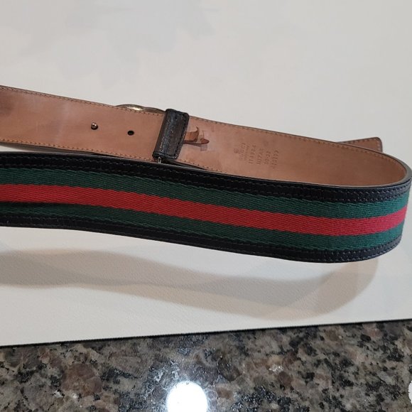 GUCCI~SHERRY LINE~LEATHER BELT - Picture 6 of 14